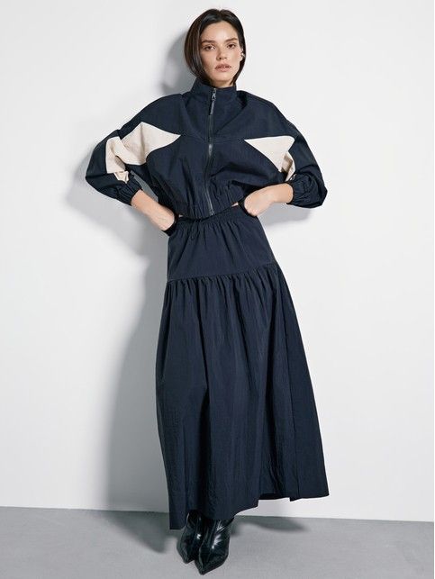 Юбка-полусолнце макси длины с карманами LU 3515 - купить в интернет-магазине Conte