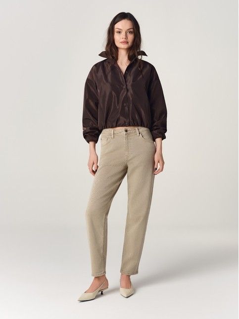 Джинсы mom карамельного оттенка CON-920 - купить в интернет-магазине Conte