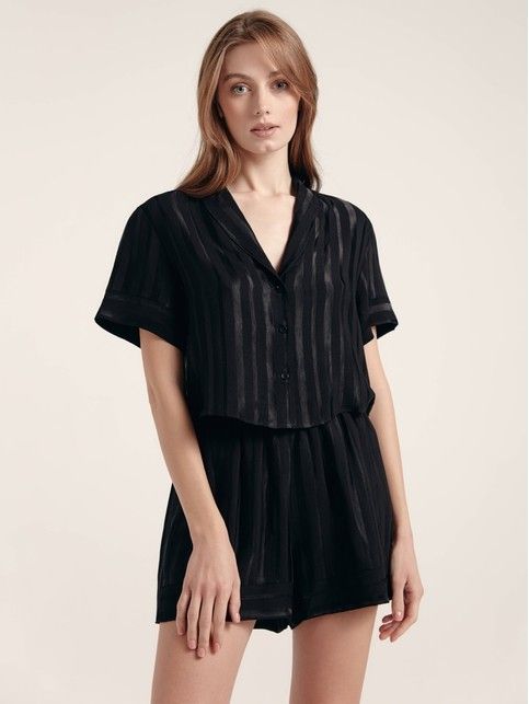 Укороченная домашняя блуза из вискозы MOONLIGHT LHW 1707