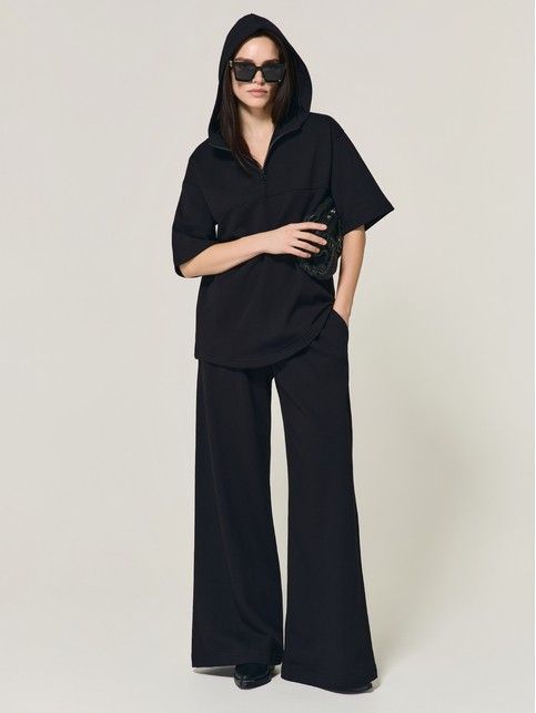 Туника из футера с капюшоном и фигурным низом LTH 3382 - купить в интернет-магазине Conte