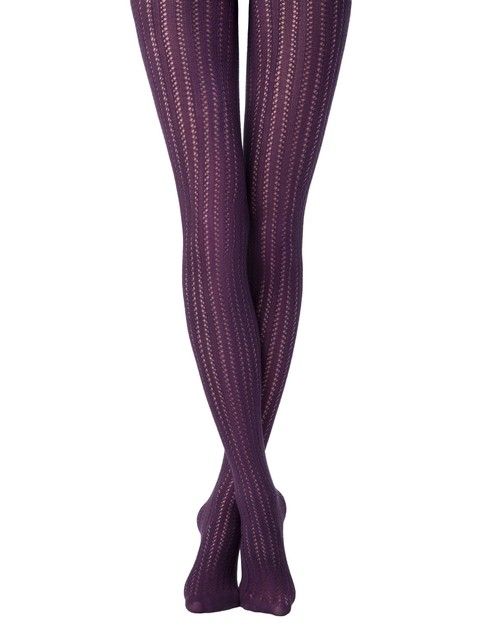 Ажурные хлопковые колготки женские FASHION меланзана цвета