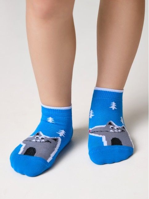 Антискользящие носки из хлопка с рисунком «Волк»