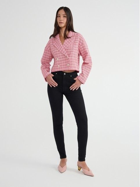 Классические черные джинсы skinny из eco-friendly денима CON-670