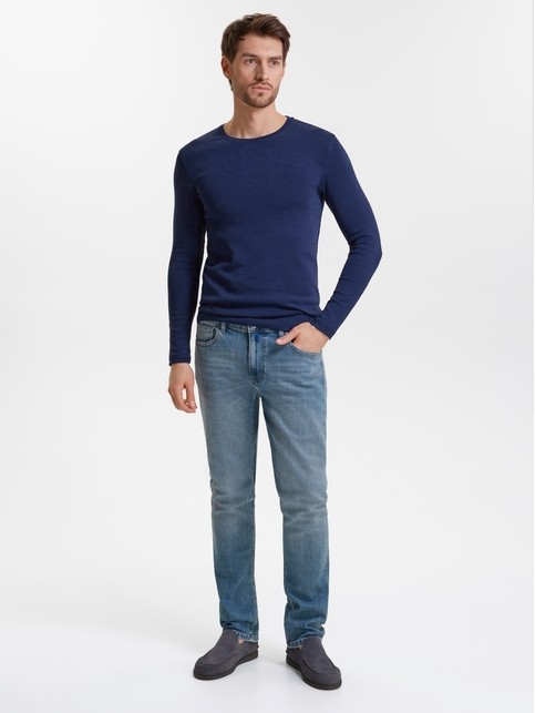 Джинсы slim с эффектом потёртостей CNM-08 - купить в интернет-магазине Conte