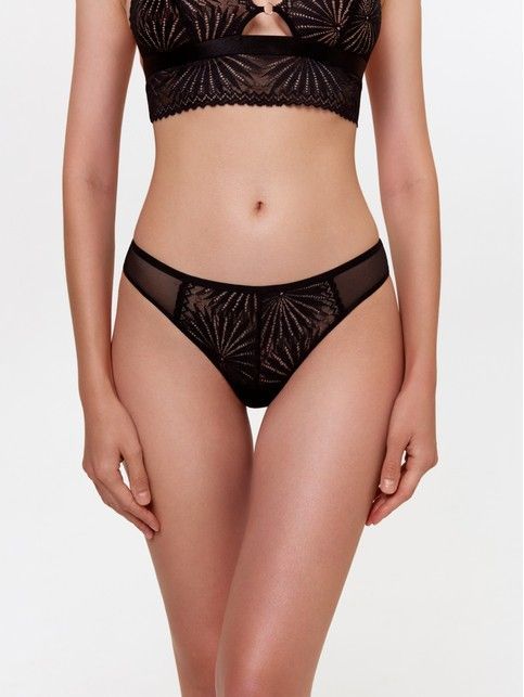 Трусы бразилиана из цветочного кружева с фигурным вырезом ASTER LBR 3143 - купить в интернет-магазине Conte