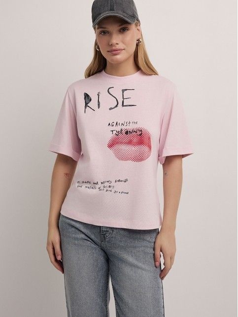 Футболка из хлопка с манжетами по рукавам LD 2711