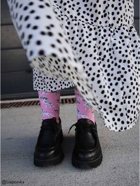 Удлиненные носки с хлопком «Dalmatian»