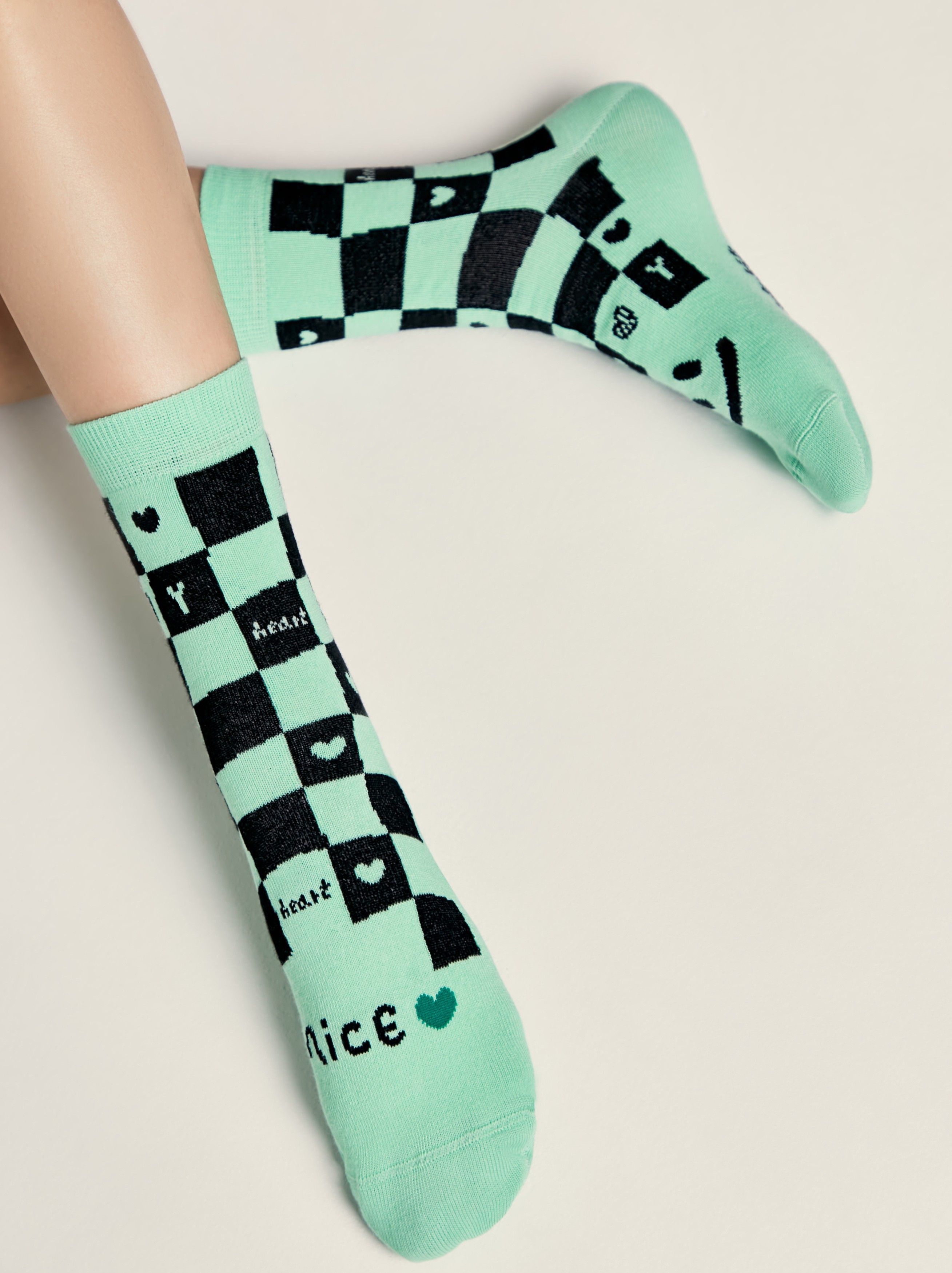 Хлопковые носки с рисунками «Nice» Conte ⭐️, цвет светло-розовый, размер 24