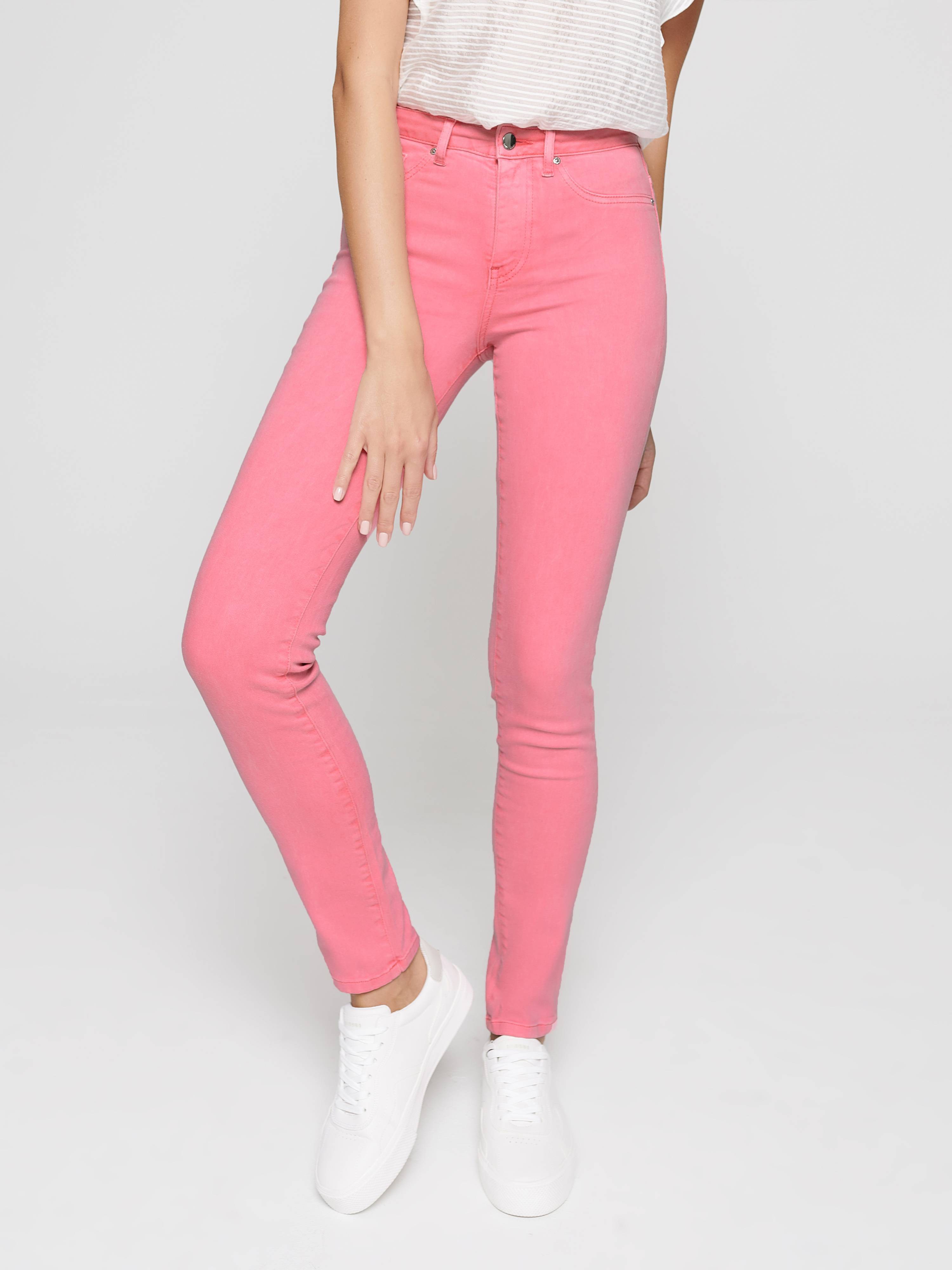 Цветные джинсы skinny с высокой посадкой и эффектом варки CON-236 Lycra® Conte ⭐️, размер 164-102 - фото 1