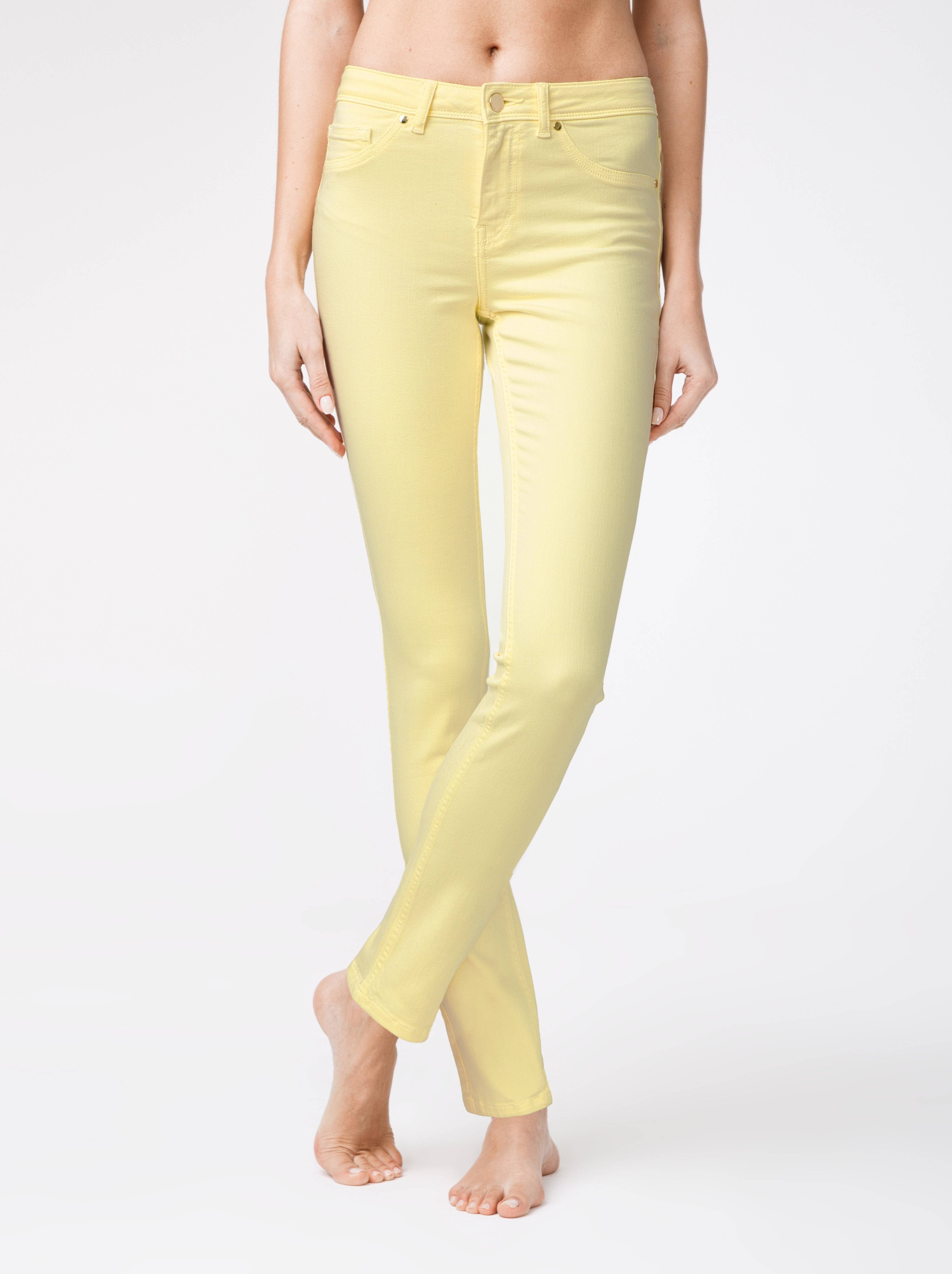 Моделирующие Soft Touch джинсы CON-38Y Conte ⭐️, цвет pastel yellow, размер 164-102 - фото 1