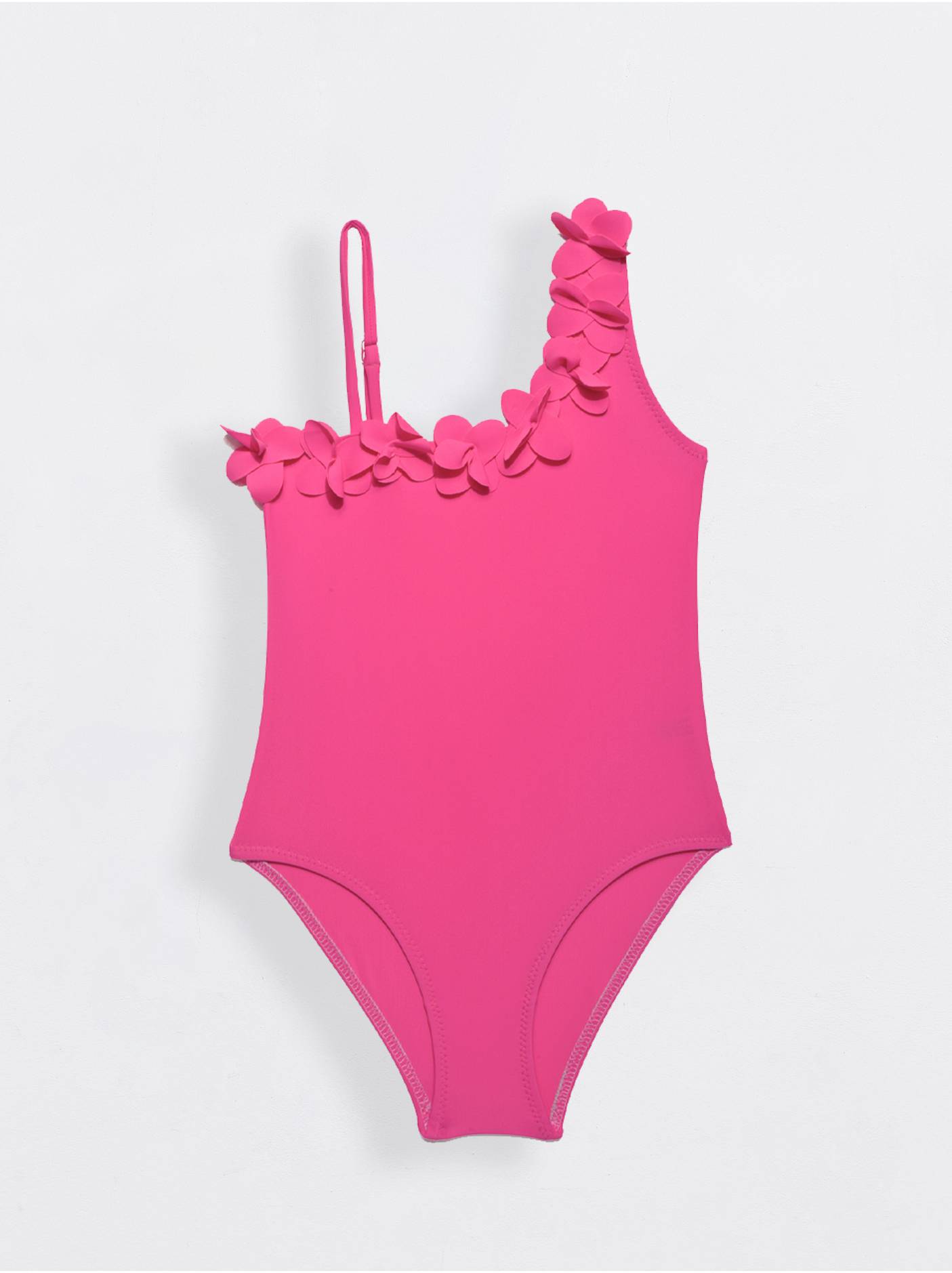 Слитный купальник на одно плечо ALANYA Conte ⭐️, цвет neon pink, размер 110 - фото 1