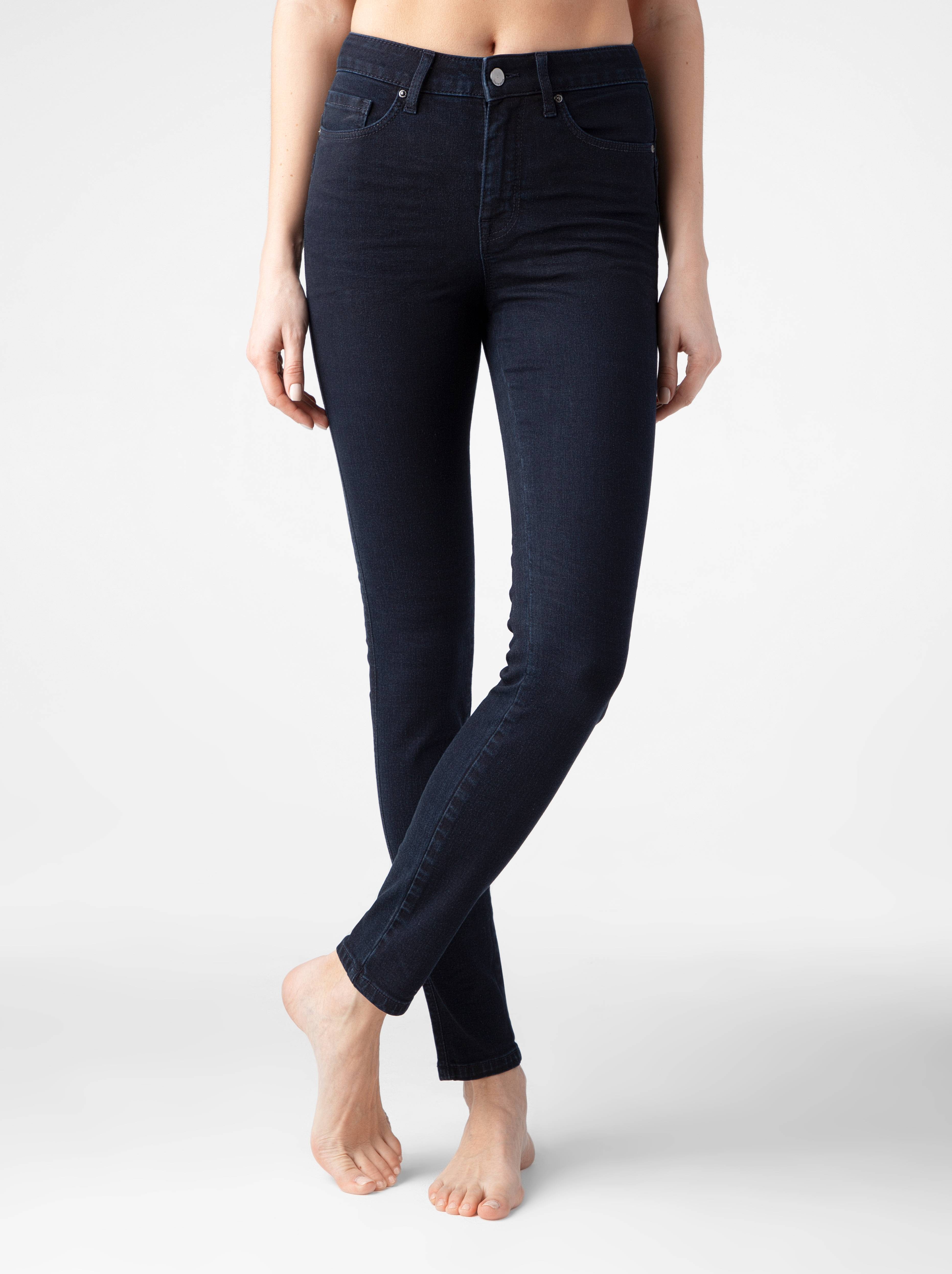 Моделирующие джинсы skinny с высокой посадкой CON-270 Conte ⭐️, цвет dark indigo, размер 164-110 - фото 1