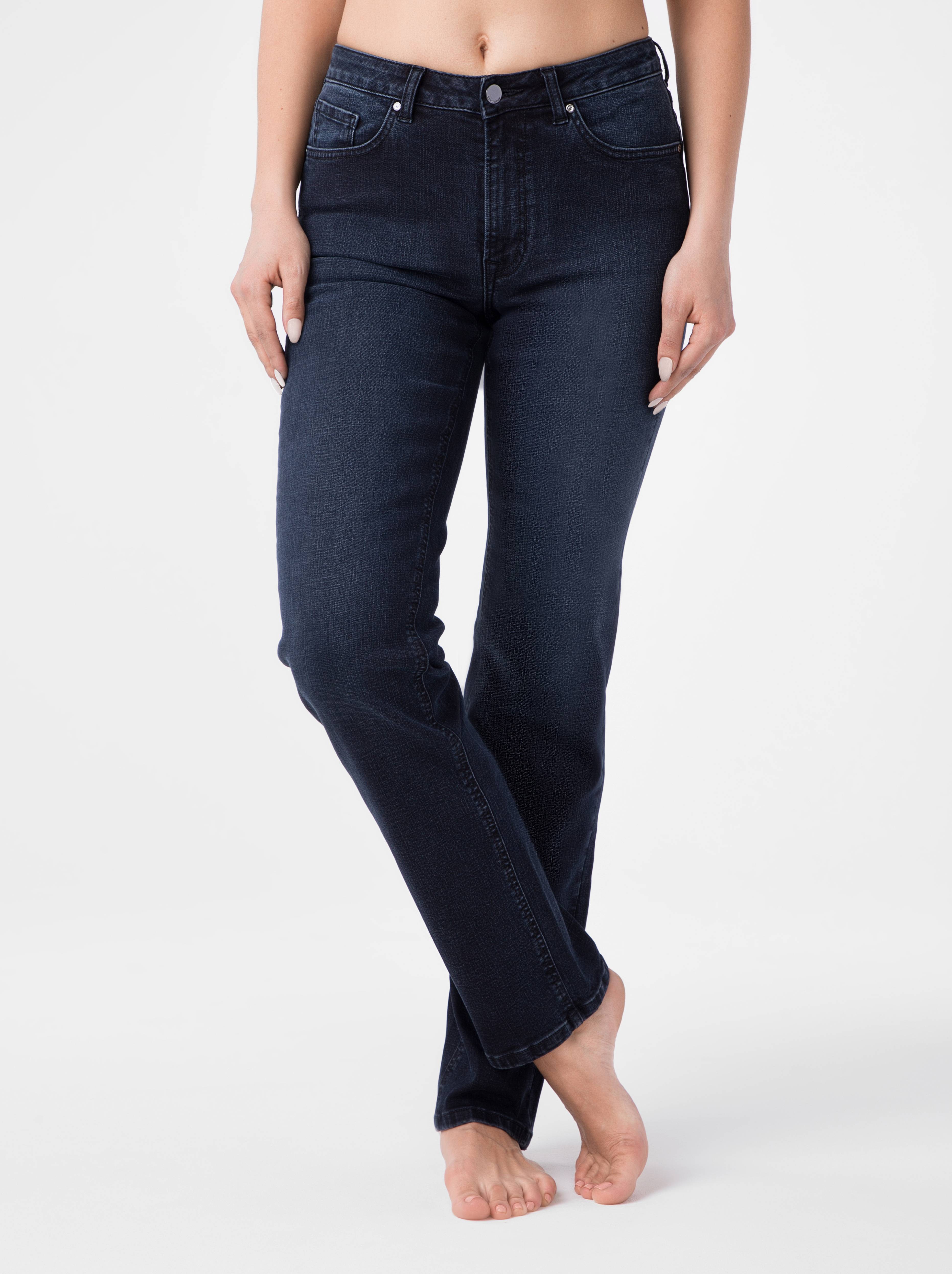 Ультраэластичные eco-friendly straight джинсы с высокой посадкой CON-156 Conte ⭐️, цвет blue-black, размер 164-102 - фото 1
